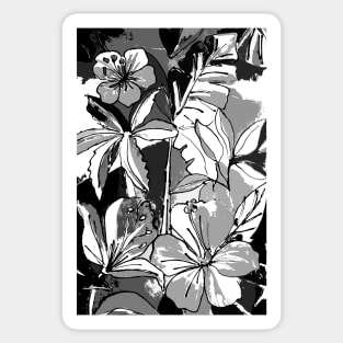 Tropical Black and White Sticker